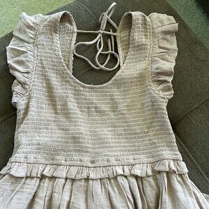 Women Mahina Ruffle trim smocked top romper